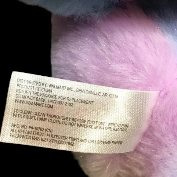 Spark Create Imagine Elephant Multicolor Tie Dye Rattle Crinkle Toy Plush 9" - Picture 8 of 8